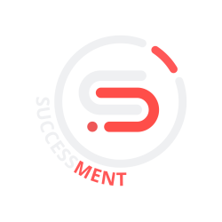 Successment Logo: PNG, White/Red